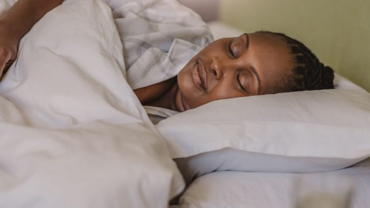 African American Woman sleeping African American Woman sleeping