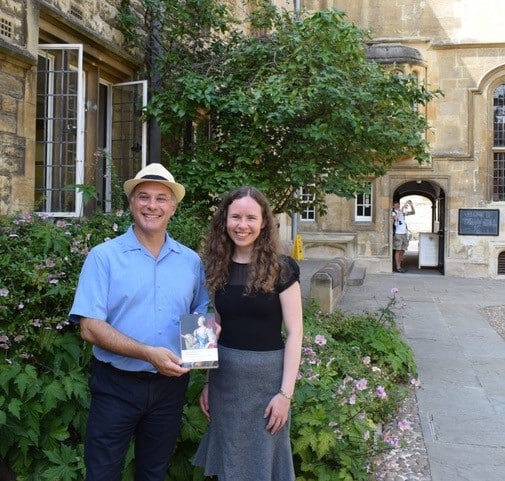 Andrew Kahn and Kelsey at St Edmund Hall Professor Andrew kahn and Professor kelsey Rubin-Detlev at Teddy Hall