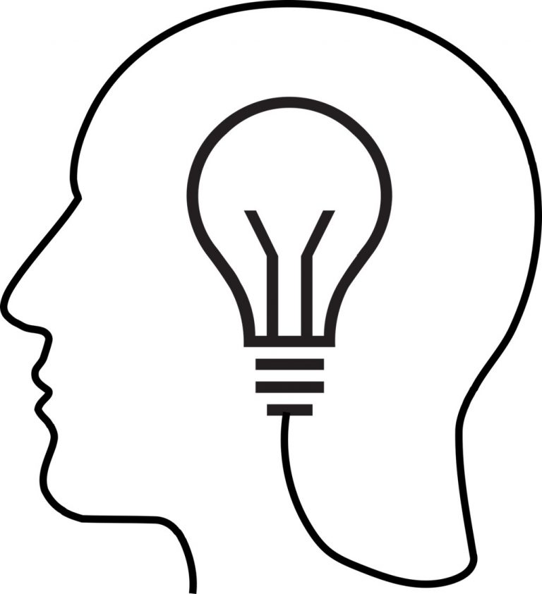 Brain and quesition Brain and lightbulb