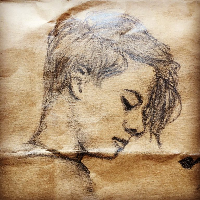 Drawing Line drawing of Sophie Scholl by Isabella