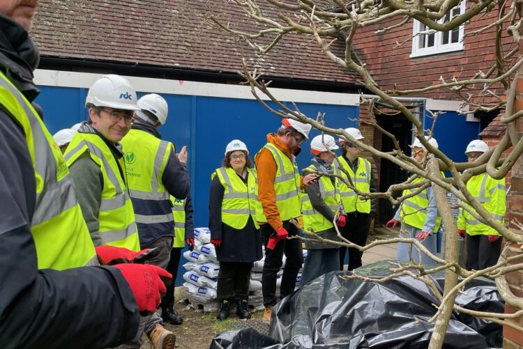 Members of the St Edmund Hall Governing Body on a tour of Norham St Edmund