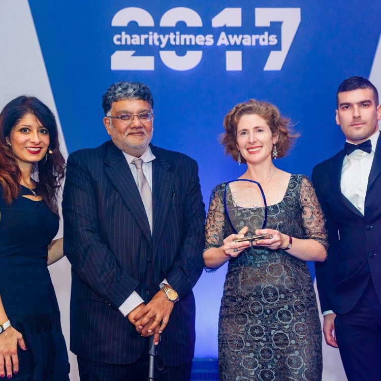Olly Donnelly - International Charity of the Year award 2017 Olly Donnelly with the 2017 International Charity of the Year award for Shivia