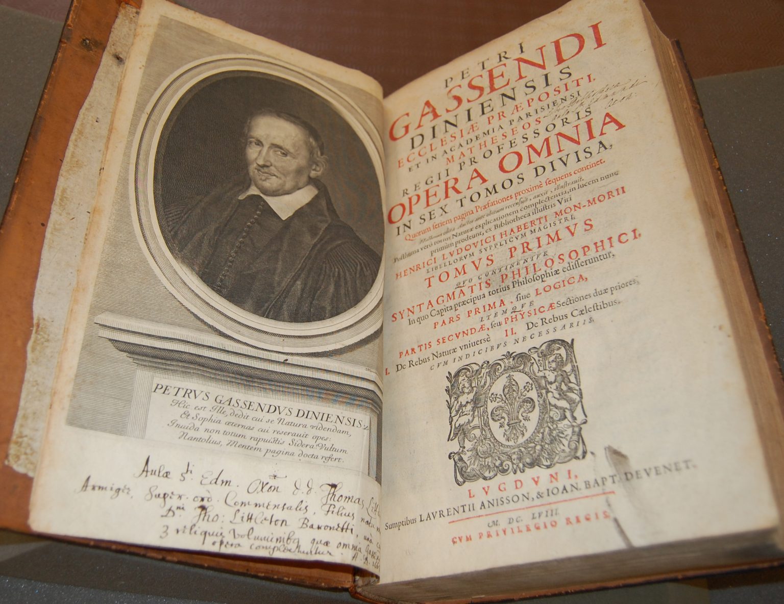 Pierre Gassendi's Opera Omnia The Old Library's copy of Pierre Gassendi's Opera Omnia