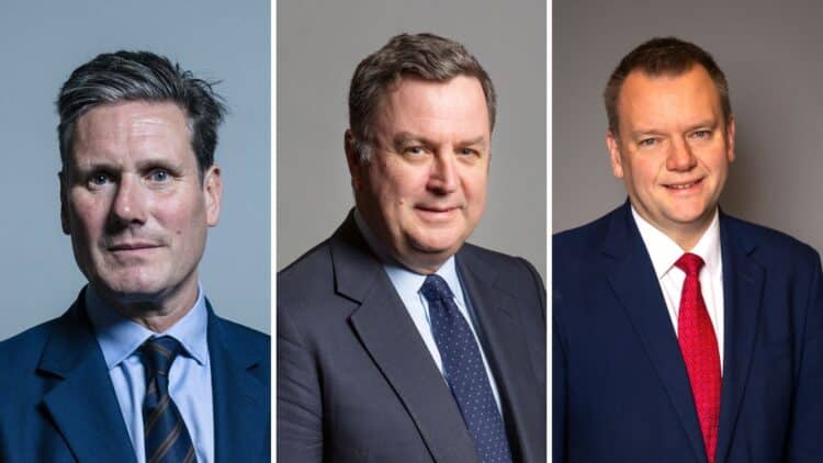 Official portraits of Sir Keir Starmer, Mel Stride and Nick Thomas-Symonds
