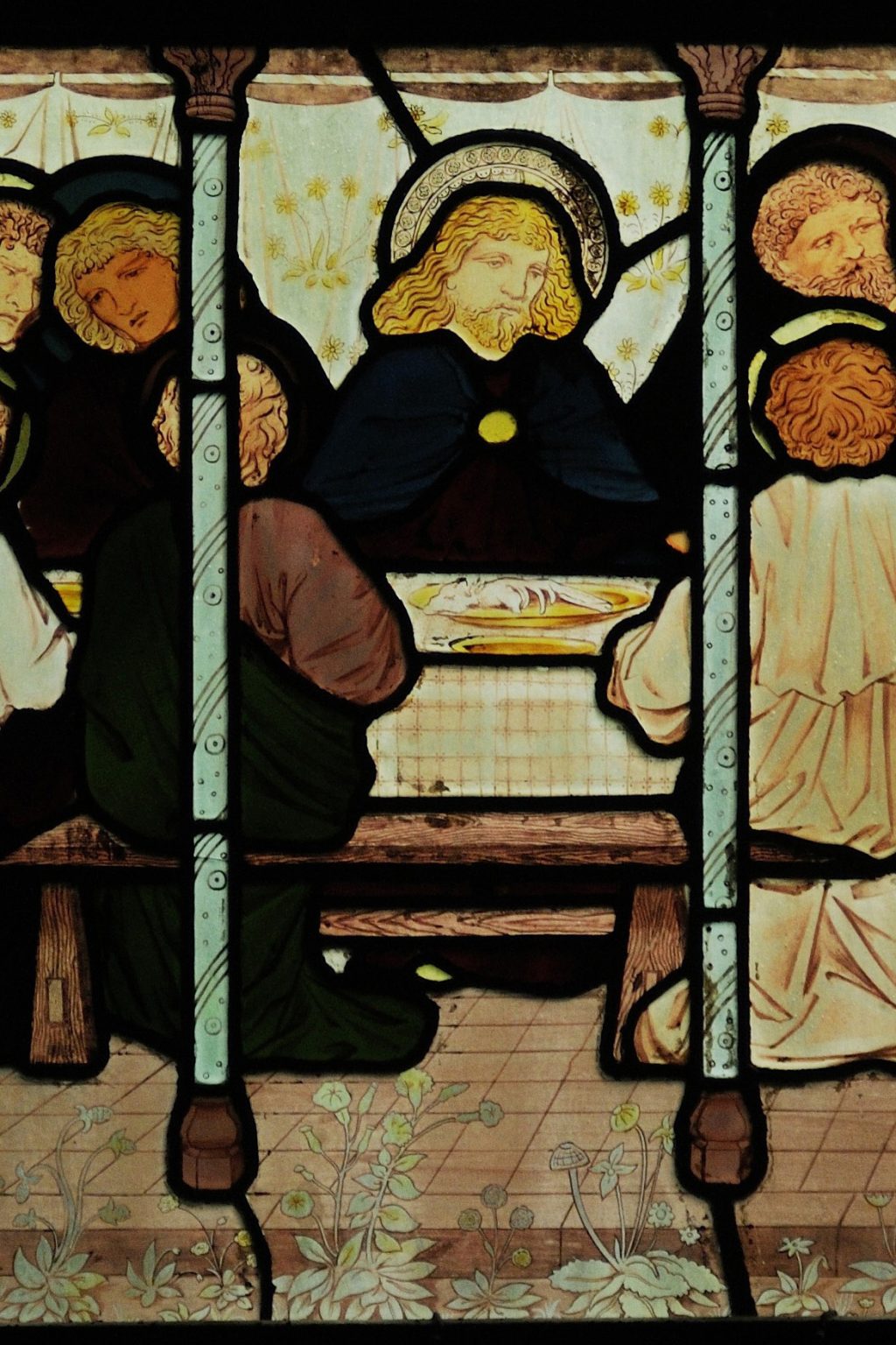 The Last Supper from the East Window in the Chapel, by William Morris The Last Supper, in the East Window